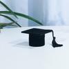 20 шт., фетровая мини-выпускная шляпа бакалавра с кисточками, праздничный Топпер для бутылки вина, товары для выпускного вечера