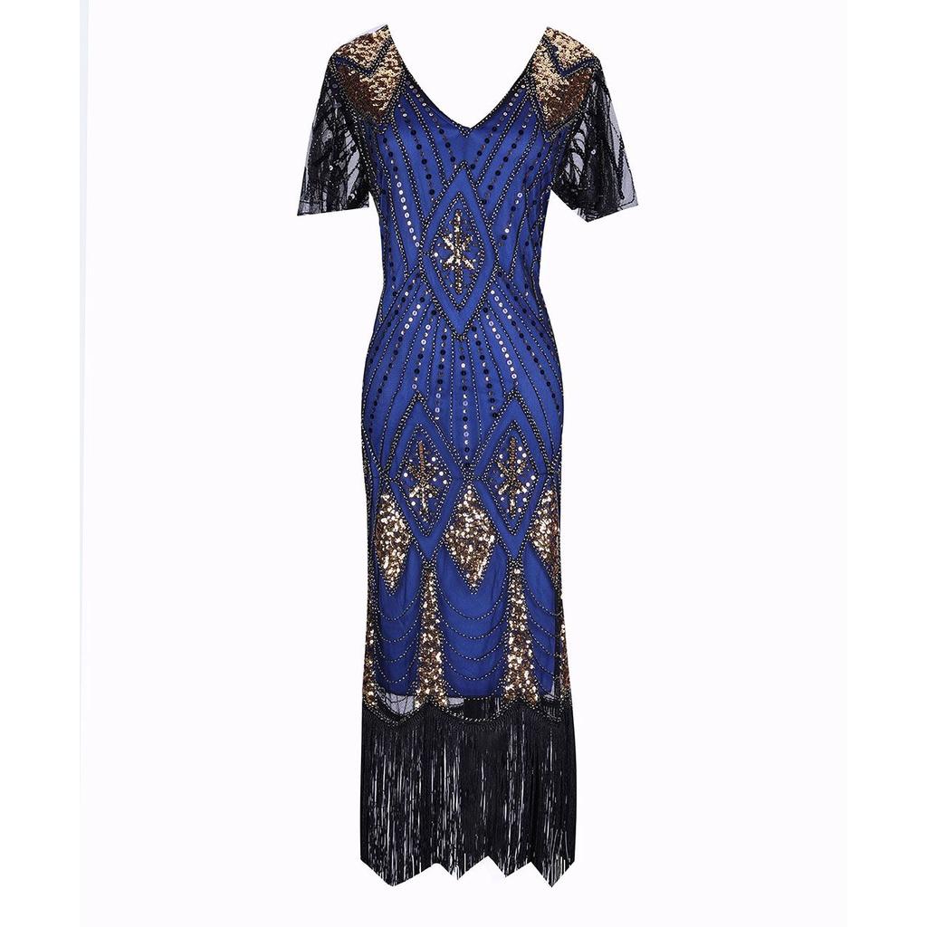 Elegant Womens Sequins Beaded Sleeveless Cocktail Dress For Timeless Evening Glamour
