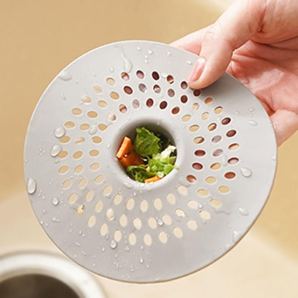Anti-blocking Hair Kitchen Sink Filter Round Stain Resistant Sink Strainer Lightweight Silicone Hair Filter Hand Sink