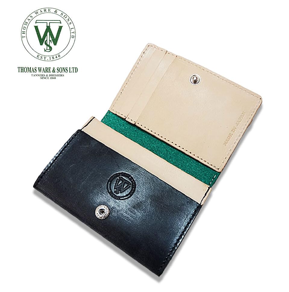 Чехол для карт из кожи Bridle, сделано в Японии, зеленый