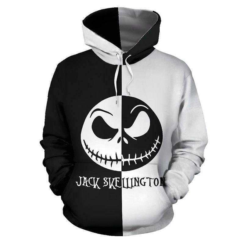 Nightmare Before Christmas Sally And Jack Skellington 3d Hoodie Sweatshirt In Various Sizes