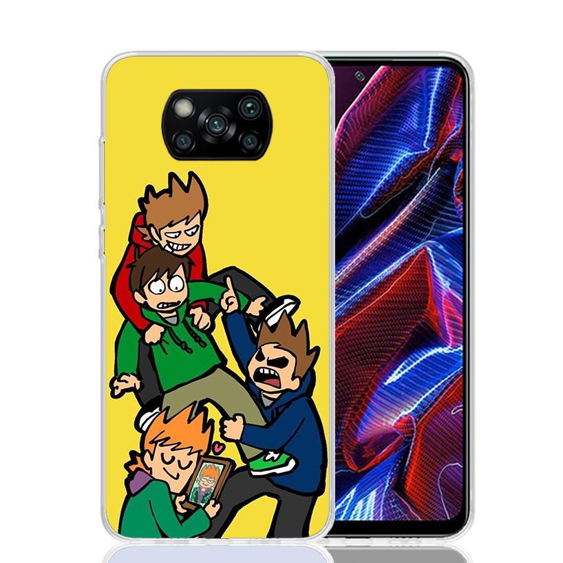 Аниме Мультфильм Eddsworld Чехол для Телефона Для Xiaomi Poco F7 Ultra X7 X6 Pro X5 Redmi 15 15C 13 13C 12 12C 10 10A 10C 9 9A 9C 9T Корпус