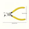 2.0mm Perforating Pliers, Suitable for Watch Straps, Dog Collars, Shoes and Handicrafts-precision Iron Restoration Tool,with Yellow Ergonomic Handle