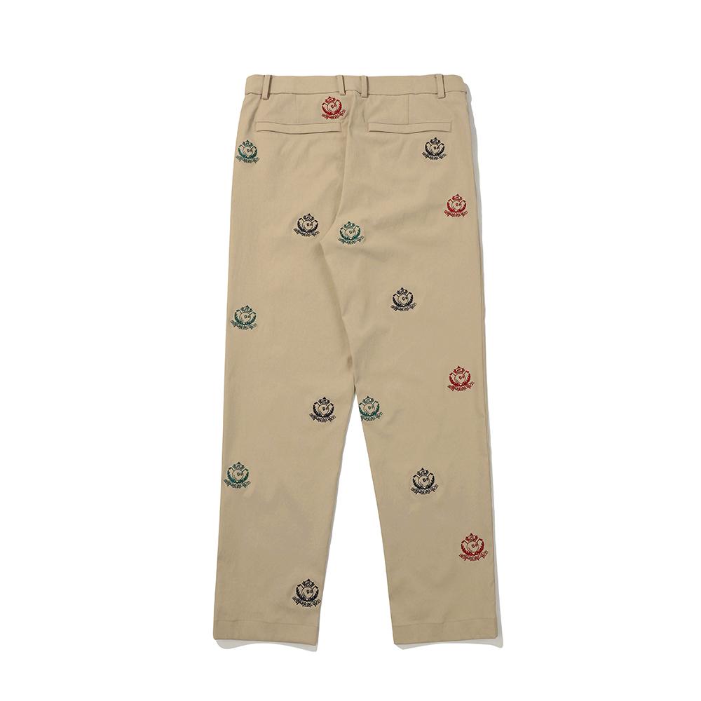 MALBON GOLF Bucket Embroidered Chino Pants Beige (Man)