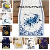 Thickened Ramadan Table Runner Vintage Decorative Star Moon Tablecloth Castle Lantern Pattern Islamic Table Runner