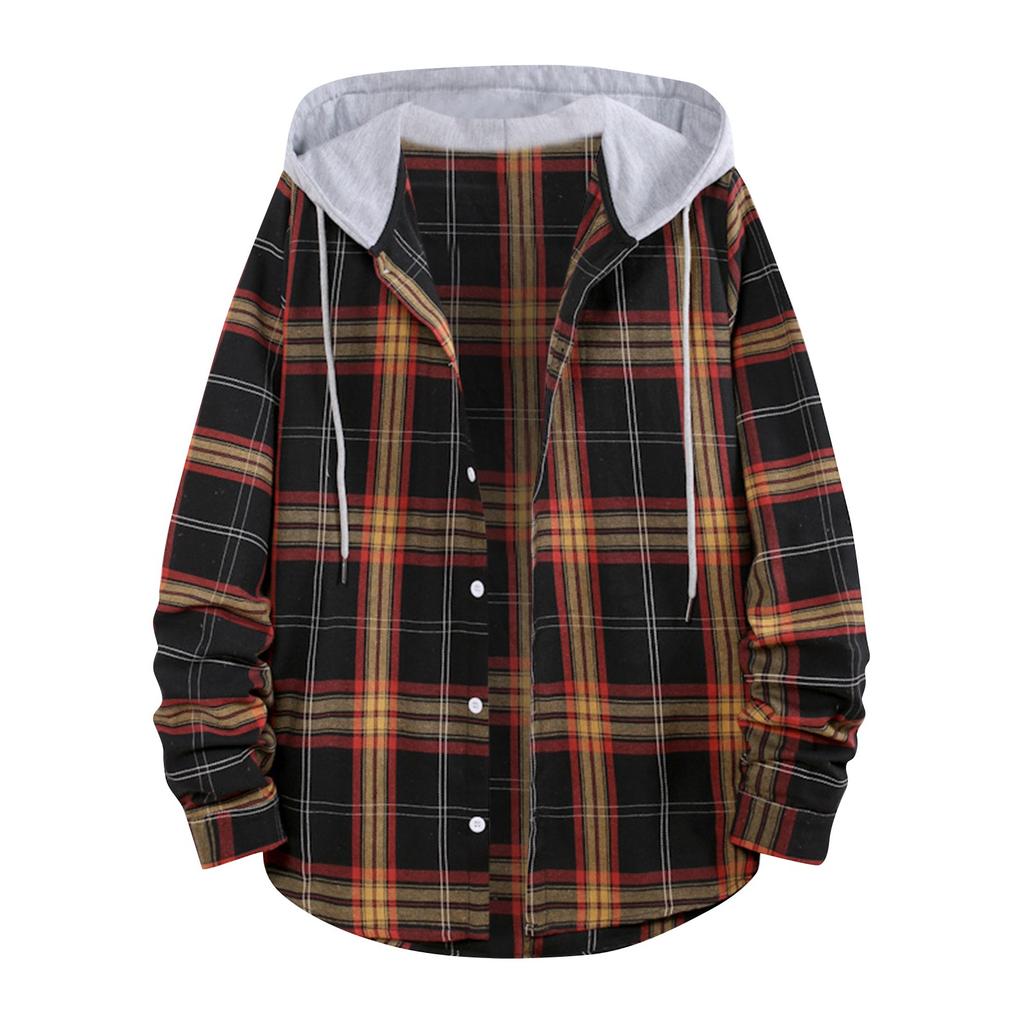 Autumn Style Son Hooded Shirt Men's Style Loose Long Sleeve Top