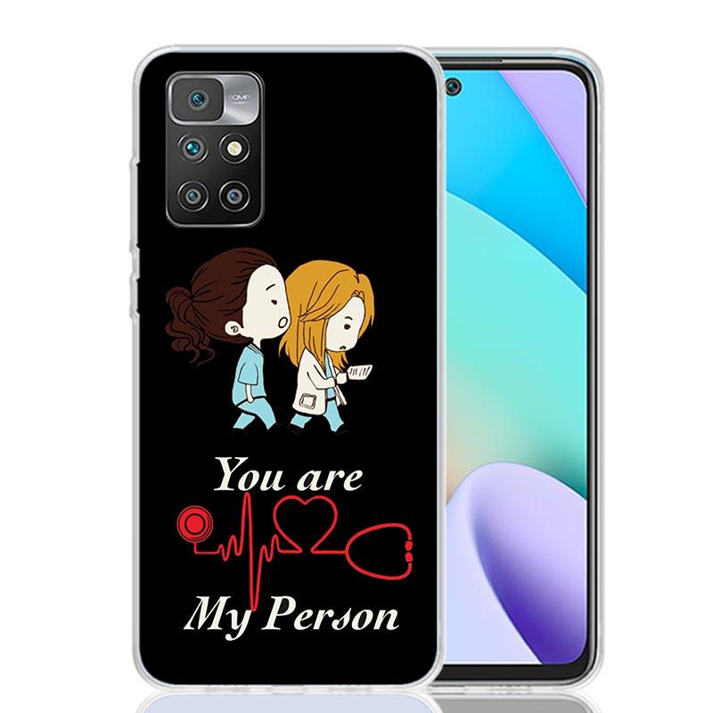 Greys Anatomy Person Case Phone Cover for Xiaomi Redmi 13 13C 14C 12 12C 10 10C 10A 9 9C 9A 9T 8 8A 7 7A 6 Pro 6A K70 K60 K40 K2