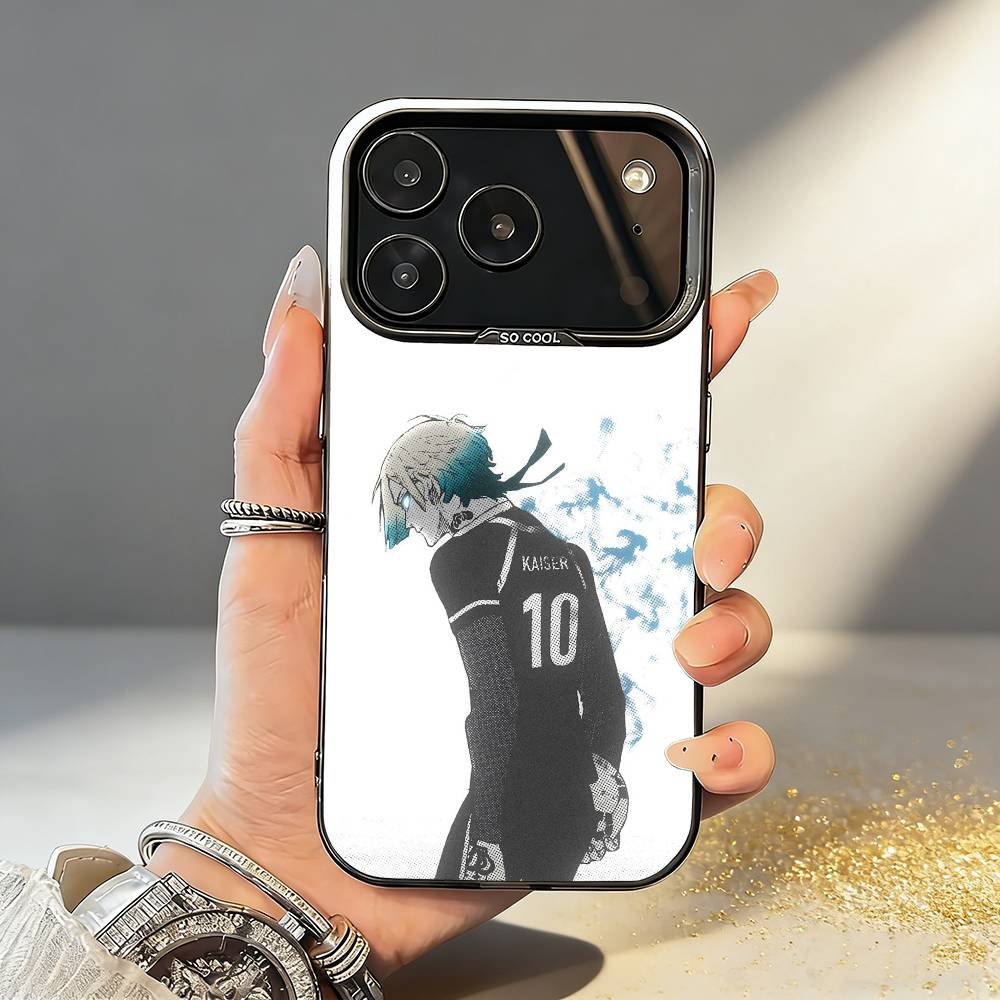Чехол для телефона с аниме M-Michael K-Kaiser Для iPhone17 16 15 14 13 12 Pro Max Серый Черный Матовый Лазерный Металлик Аврора Funda