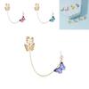 Stylish Alloy Butterfly Chain Earrings Trendy And Popular For Women
