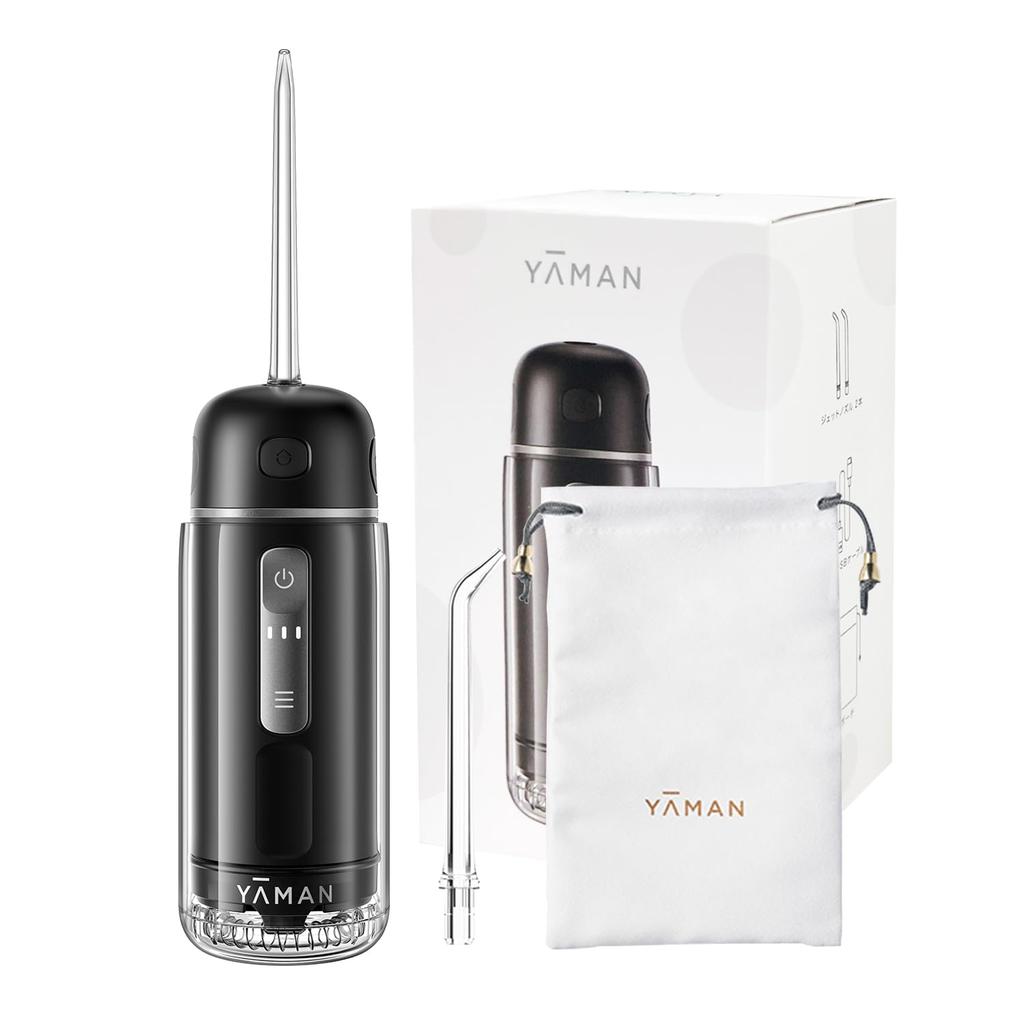 Струйный ирригатор для полости рта Ya-Man YOI-100B1AM, компактный, черный, с наклейкой