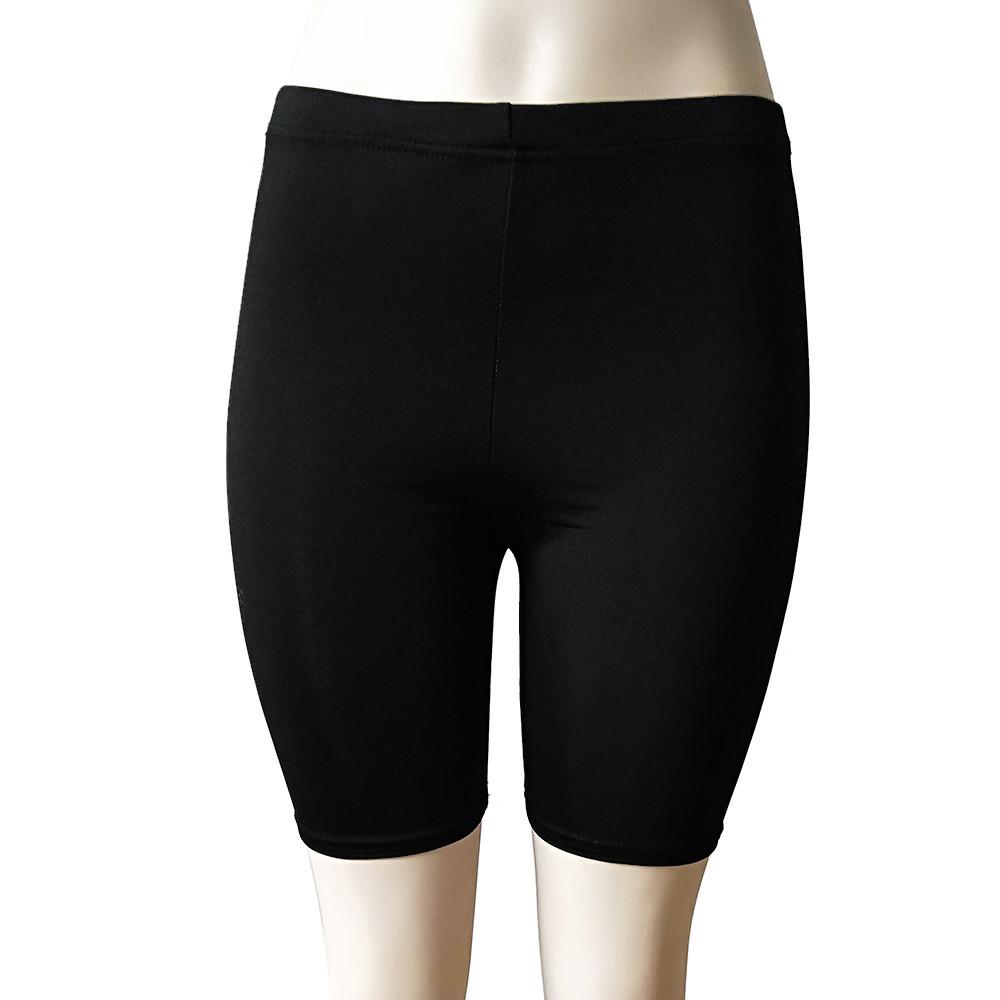 Women Fashion Solid High Elasticity Leggings Gym Active Pants Cycling Shorts