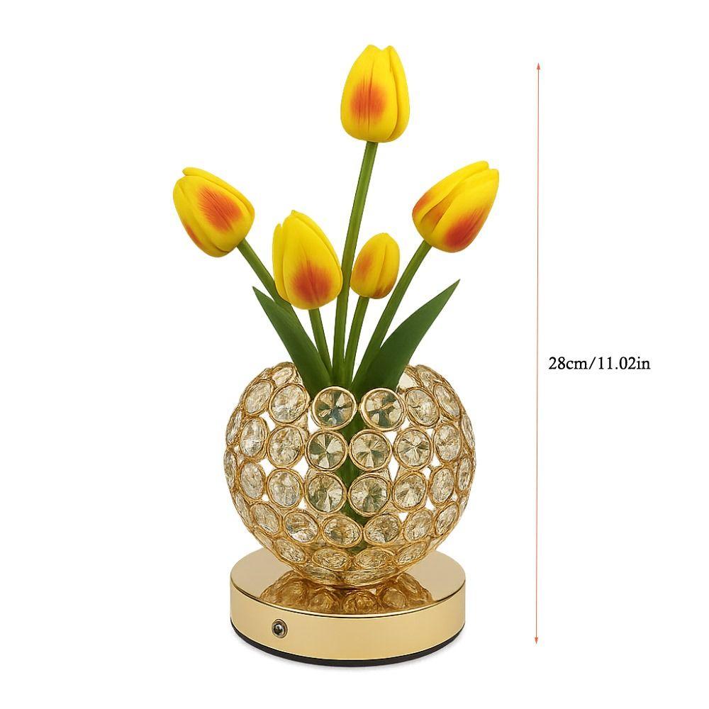 USB Charge Bedside Lamps 3 Color Desk Lamp Warm Night Flower Light  Bedroom