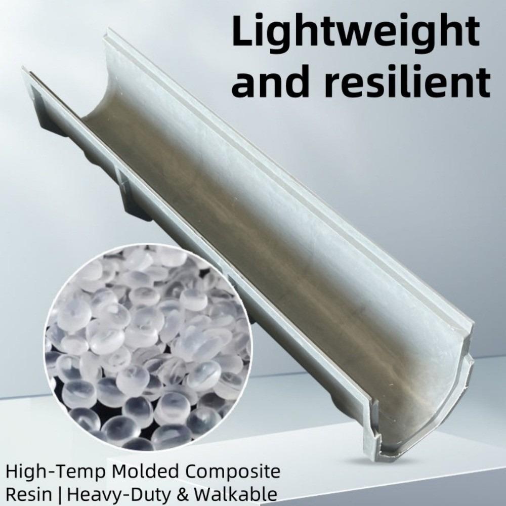 Тяжелая дренажная желобная система из смолы, линейный водосток, готовая дренажная канава, кухня, балкон, двор