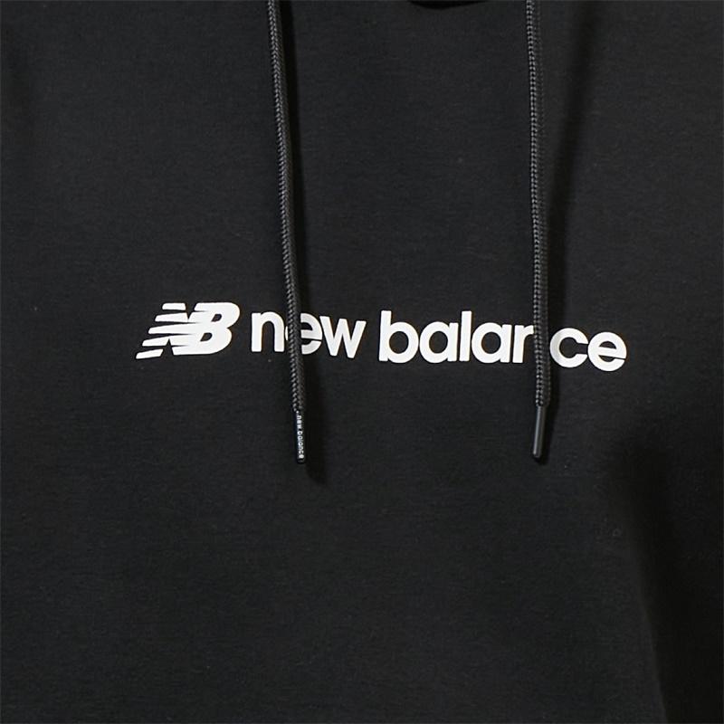 New Balance Повседневная спортивная термотолстовка с флисовой подкладкой, мужская, черная, NCA3S511-BK