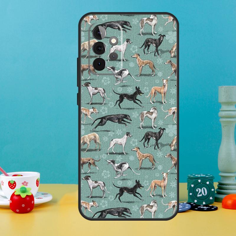 Galgo Greyhound Dog Case For Samsung Galaxy A05 A36 A56 A26 A16 A53 A33 A13 A12 A32 A52 A55 A35 A15 A54 A34 A14