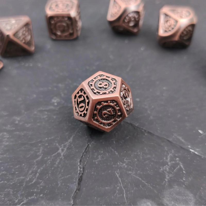 Steampunk RPG Dice Set of 7 Metal Dice