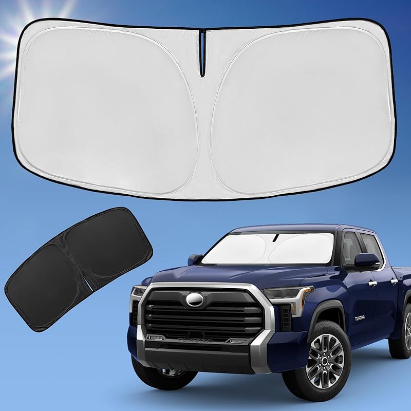 Для Toyota Tacoma 2016- 2024 2025 2026 Солнцезащитный экран Солнцезащитный козырек Защита лобового стекла - 4 слоя Защита переднего стекла Подходит для пикапа Tacoma 2-дв. 4-дв. Солнцезащитный козырек 240T