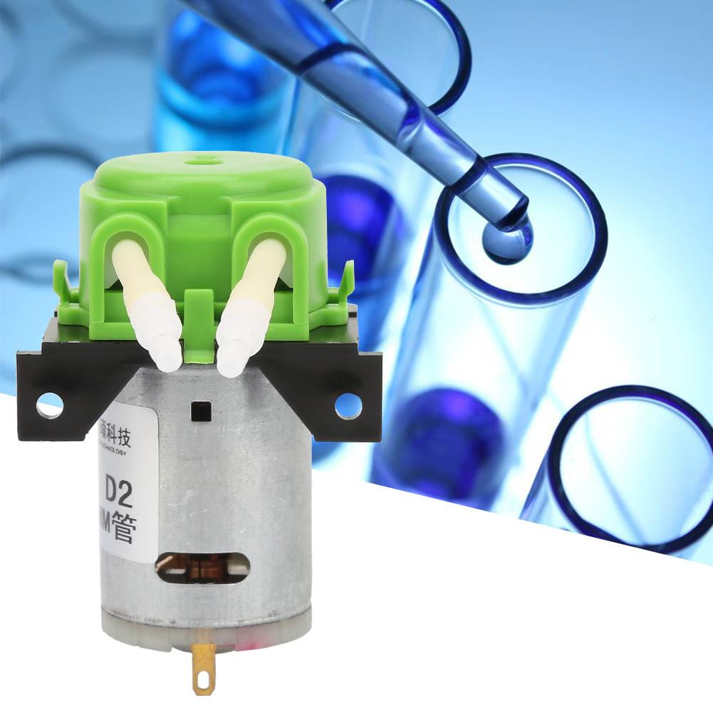 D-2 2*4mm 12V Peristaltic Liquid Pump Dosing Pump for Laboratory Analytic(Green)