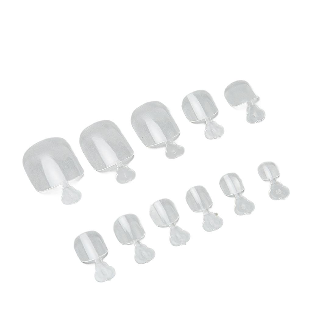 550 шт. Накладные типсы для ногтей на ногах, полное покрытие, прозрачные, искусственные, ультратонкие, разных размеров, дышащие типсы для ногтей на ногах с коробкой для хранения