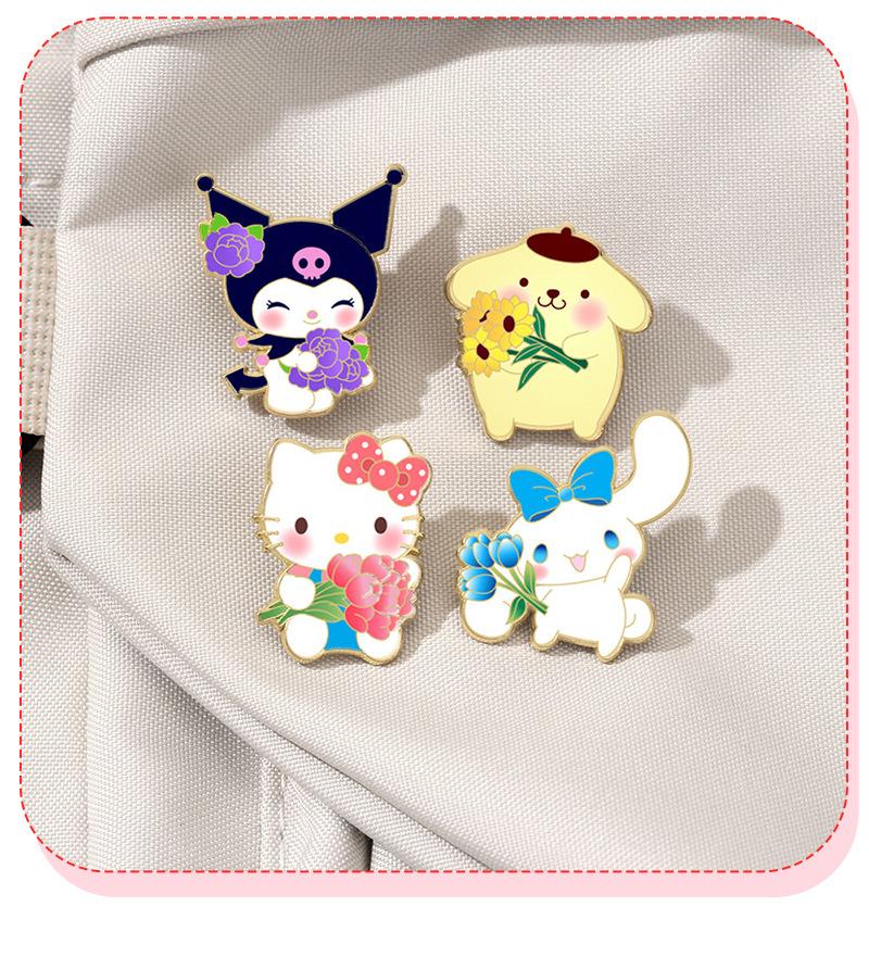 Красивые НОВЫЕ ГОРЯЧИЕ Японские Мультяшные Значки Sanrio Милый Киннаморолл Хелло Китти Булавки Аксессуары Долговечные Высокое Качество