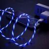Светящийся USB-кабель 3-в-1, светодиодный кабель для зарядки смартфона, кабель USB-mini USB/C-type/8-pin для быстрой зарядки iPhone, Samsung, XIAOMI ONEPLUS