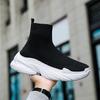 Footwear Men's High Top Sports Tennis Shoes Luxury Designer Shoes Mesh Breathable Socks Free Boots Fashion Casual Men's Shoes