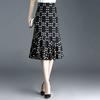 Fish Tail Half Skirt Women's Summer New A-line Skirt Polka Dot Skirt Print Ruffle Edge High Waist Skirt