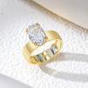 OEVAS 4.5CT 8X12MM Овальные кольца с муассанитом для женщин S925 Серебро Сверкающее Обручальное кольцо Вечеринка Изящные украшения Подарок