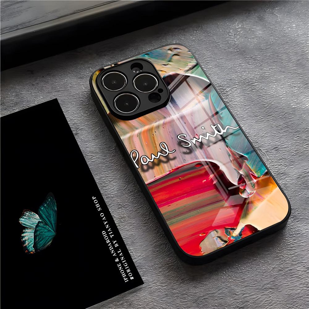 Модный Чехол для Телефона S-Smith Paul Art Для IPhone 17 Pro Max 15 Pro 16 14 Plus 12 13 Mini 11 Pro Ударопрочная Стеклянная Крышка