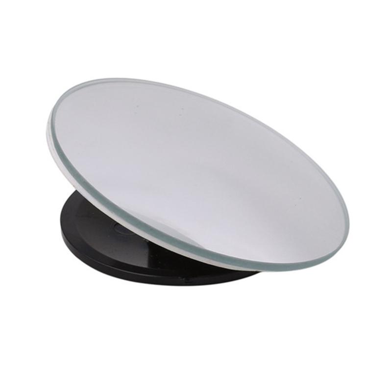 Silver & Black Car Rear Seat View Mirror, Round Blind Spot Mirror for Interior, Vehicle Reversing Auxiliary Mirror