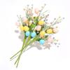 1x Easter Tree Branch Decor Artificial Decorative Simulated Berry Cuttings Egg Flower Pick