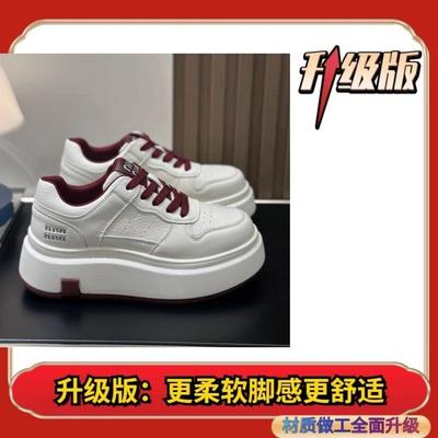 Модные и простые кожаные туфли на толстой подошве, новинка осени, на шнуровке, повседневные, кеды