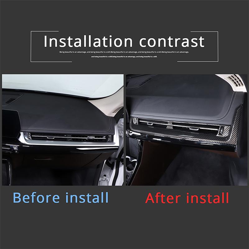 ABS Carbon Fiber For BMW X1 IX1 U10 U11 2025-24 Car Center Control Air Outlet Decorative Frame Sticker Car Interior Accessories