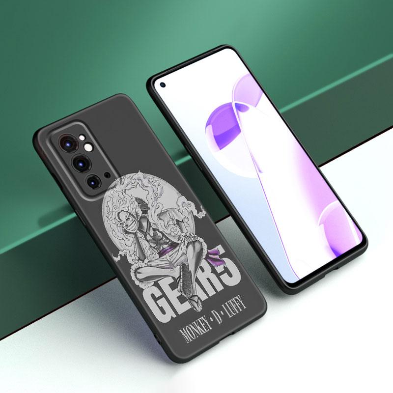 Luffy's Gear 5 Anime Black Silicone Phone Case For OnePlus 9 10 11 12 ACE 2V Pro 9RT 10T 10R Nord CE 2 3 Lite N10 N20 N30 5G