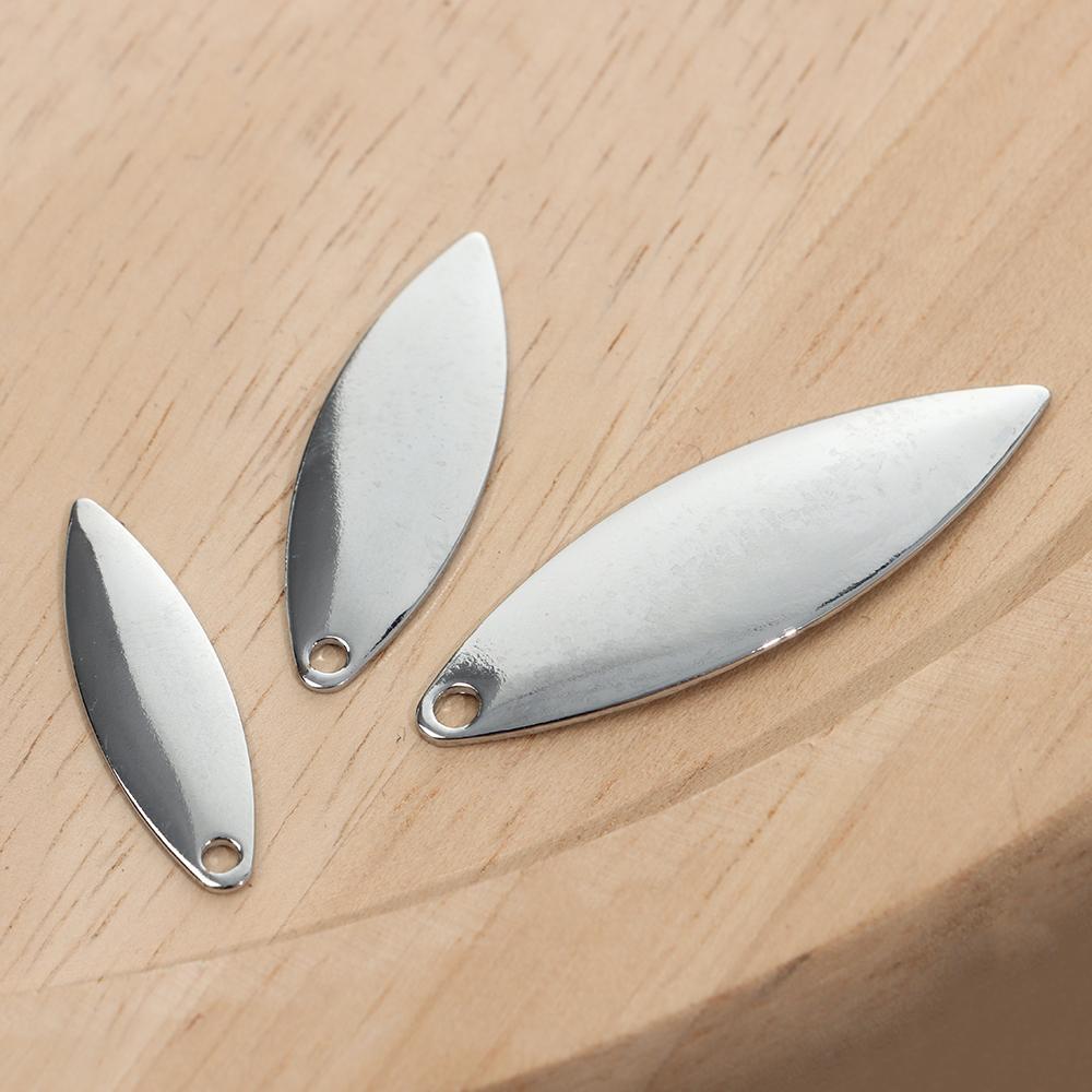 20pcs Rotate Smooth Nickel Sequin VIB Lure Metal WillowMetal Blades Fishing Attractor Spinner