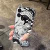 Черный кот Тушь Рисунок Чехол для Телефона Для iPhone 17 16 15 14 13 12 11 Pro Max XR XS MAX 7 8 PLUS INS Кошачьи Ушки Прозрачная Крышка