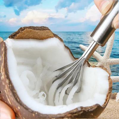 Скребок для кокосового мяса, рубанок из нержавеющей стали для кокосового мяса, рубанок для кокосового мяса, артефакт для мяса кокоса, рубанок для рыбьей чешуи