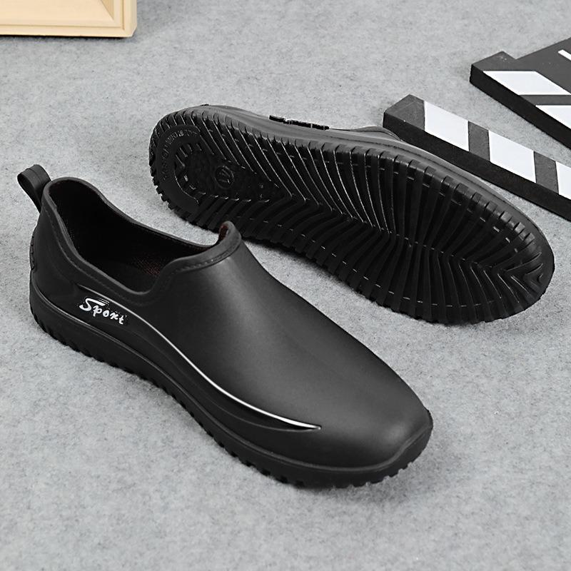 New fashion short rain shoes men's four-season work shoes low-top non-slip kitchen shoes fishing water shoes waterproof rain shoes