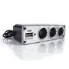Автомобильный прикуриватель с несколькими разъемами, 3-контактный + USB-порт, адаптер для зарядного устройства постоянного тока 12 В Witty