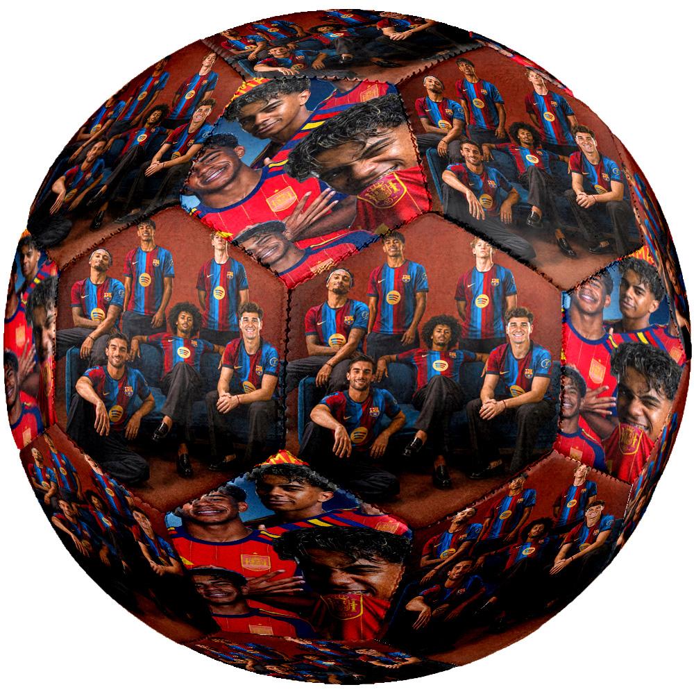 Lamine Yamal's Lamine Yamal Spain Football Size 5 Soccer Football Machine Sewn Indoor/Outdoor Training and Matches Sports Enthusiast Gifts