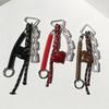 Bag Charm Bag  Braided Keychains Women with Spring Rope Red Hanging Decorations Bag Charm Luxury Gift