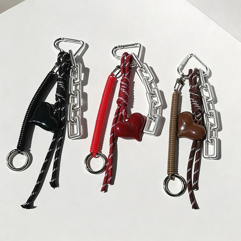 Bag Charm Bag Braided Keychains Women with Spring Rope Red Hanging Decorations Bag Charm Luxury Gift