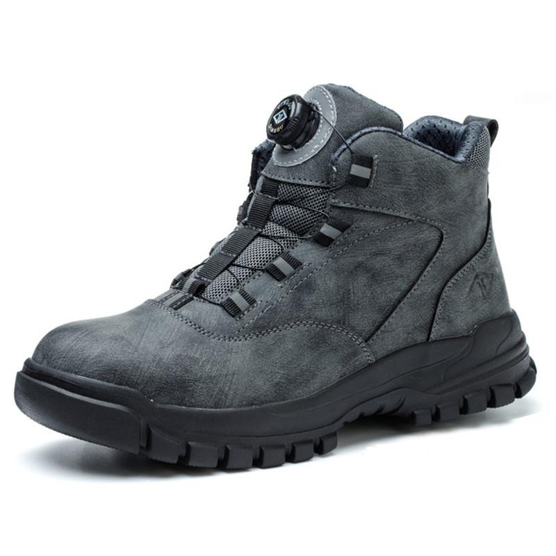 Рабочие ботинки со стальным носком для мужчин, защитная обувь для промышленной строительной площадки, защитная обувь, устойчивая к проколам, обувь для защиты труда