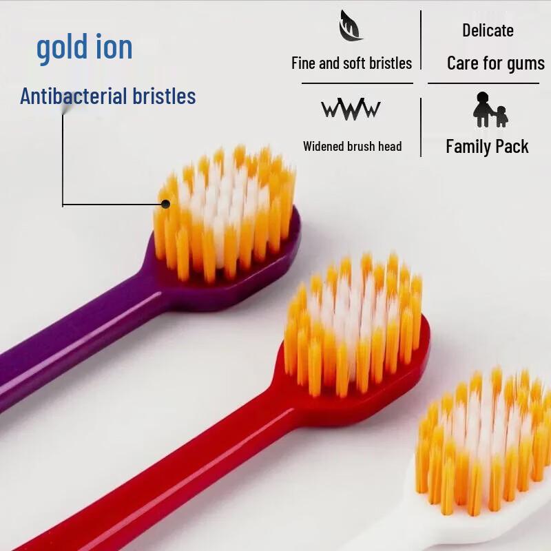 Доктор. Зубная щетка Tooth Gold Ion с широкой головкой для глубокой чистки