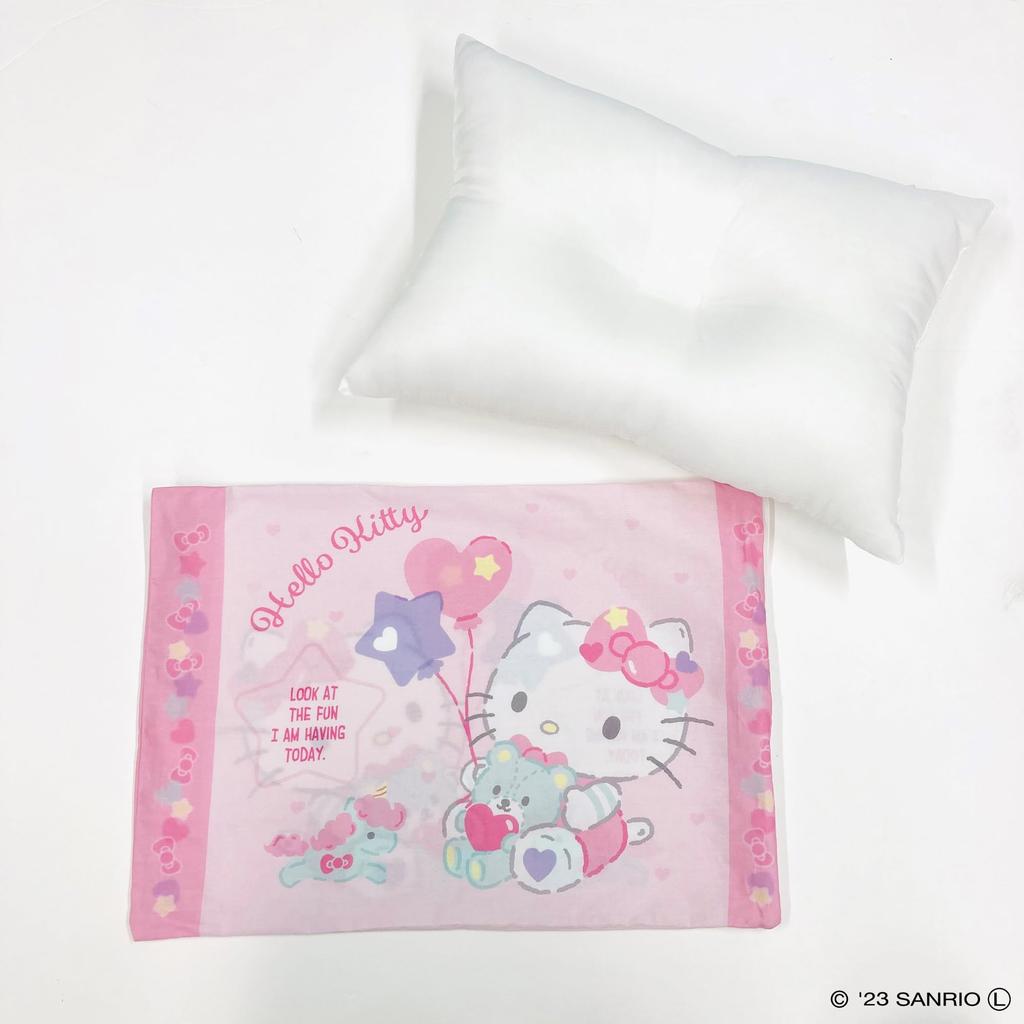 MORIPiLO Подушка Morishita Sanrio Hello Kitty 40x30 см, моющаяся, с чехлом, мягкая игрушка, подушка SANRIO Character Goods, розовая 4621236, детская, прибл.