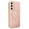 For Samsung Galaxy A54 5G Phone Case Carbon Fiber Textured Electroplated TPU Back Cover