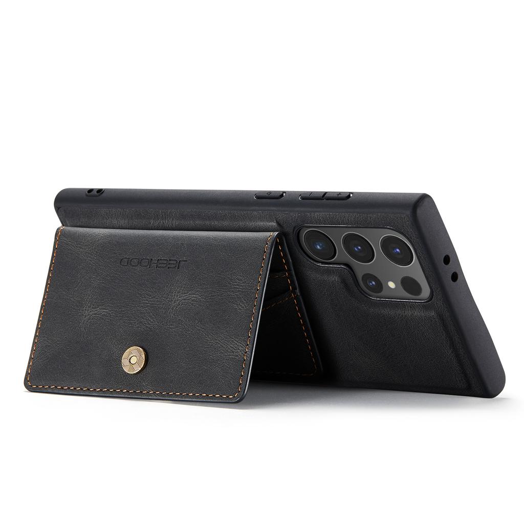 For Samsung Galaxy S24 Ultra Case Kickstand Phone Cover Detachable Card Bag