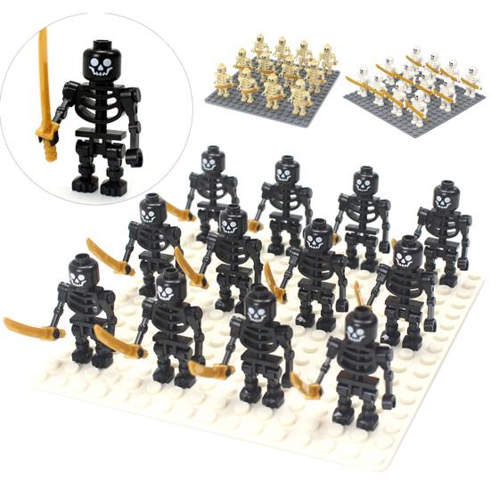 12Pcs Skeleton Warriors Corps Blocks Supplies Model Toys Collection Building