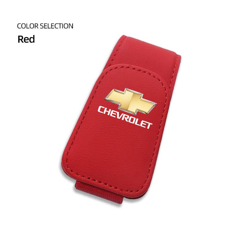 AABJU1 Car Leather Glasses Clip Sun Visor Ticket Card Storage Clamp For Chevrolet Cruze Malibu Colorado Suburban Equinox Blazer Trax