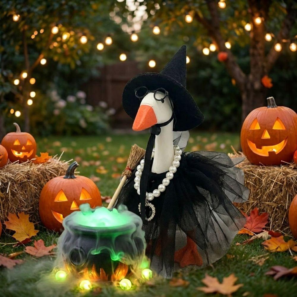 Wizard Hat Tulle Skirt Halloween Witch Goose Outfit Halloween Goose Decor Kit Yard Decoration